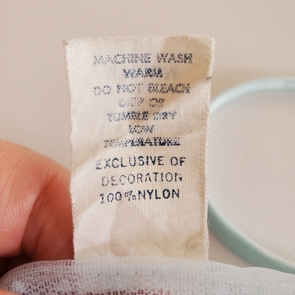 1443 * Unbranded Lace Camisole Baby Blue Size M Vintage Made in USA - Picture 4 of 8